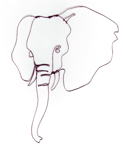 2. Menggambar Telinga Ekor dan Kaki Gajah