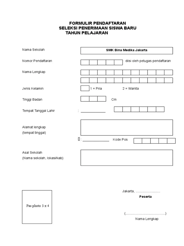 formulir pendaftaran copy